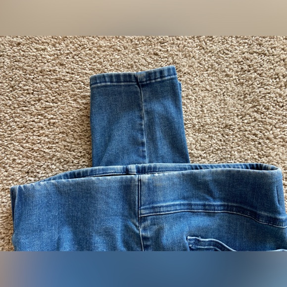 Soft Surroundings stretch pullon blue jeans distressed faded - Picture 8 of 16